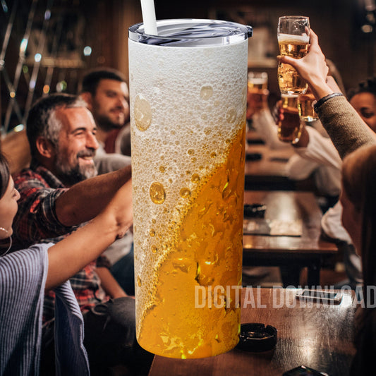 3D Beer Tumbler Wrap Sublimation, Men Digital print design, Skinny 20 oz Tumbler, 300dpi PNG Commercial Use - Art World Around You