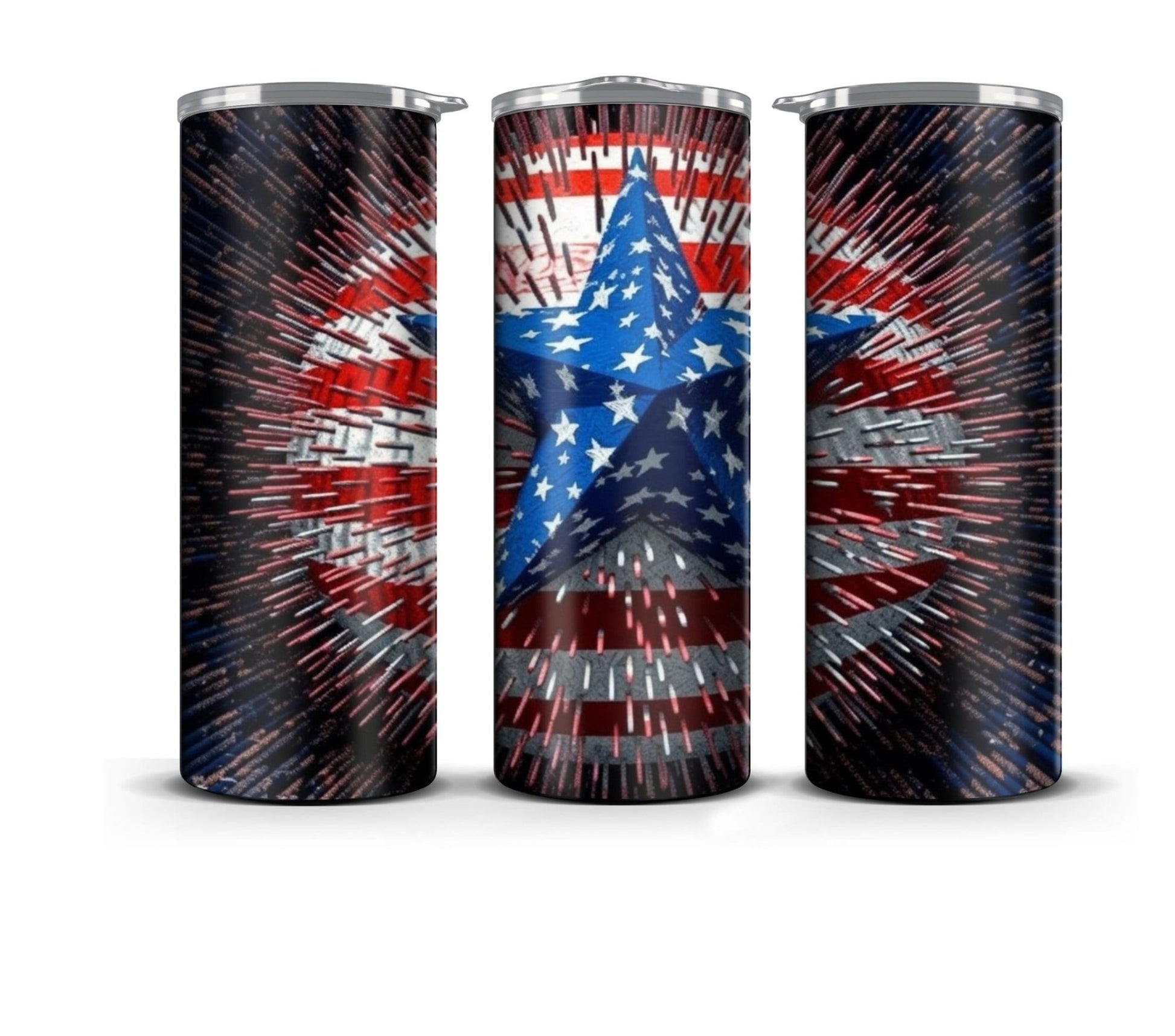 3D Memorial Day Tumbler Wrap Sublimation American Flag, 3D Patriotic tumbler wrap, July 4th 20 oz Tumbler Wrap, Commercial Use - Art World Around You