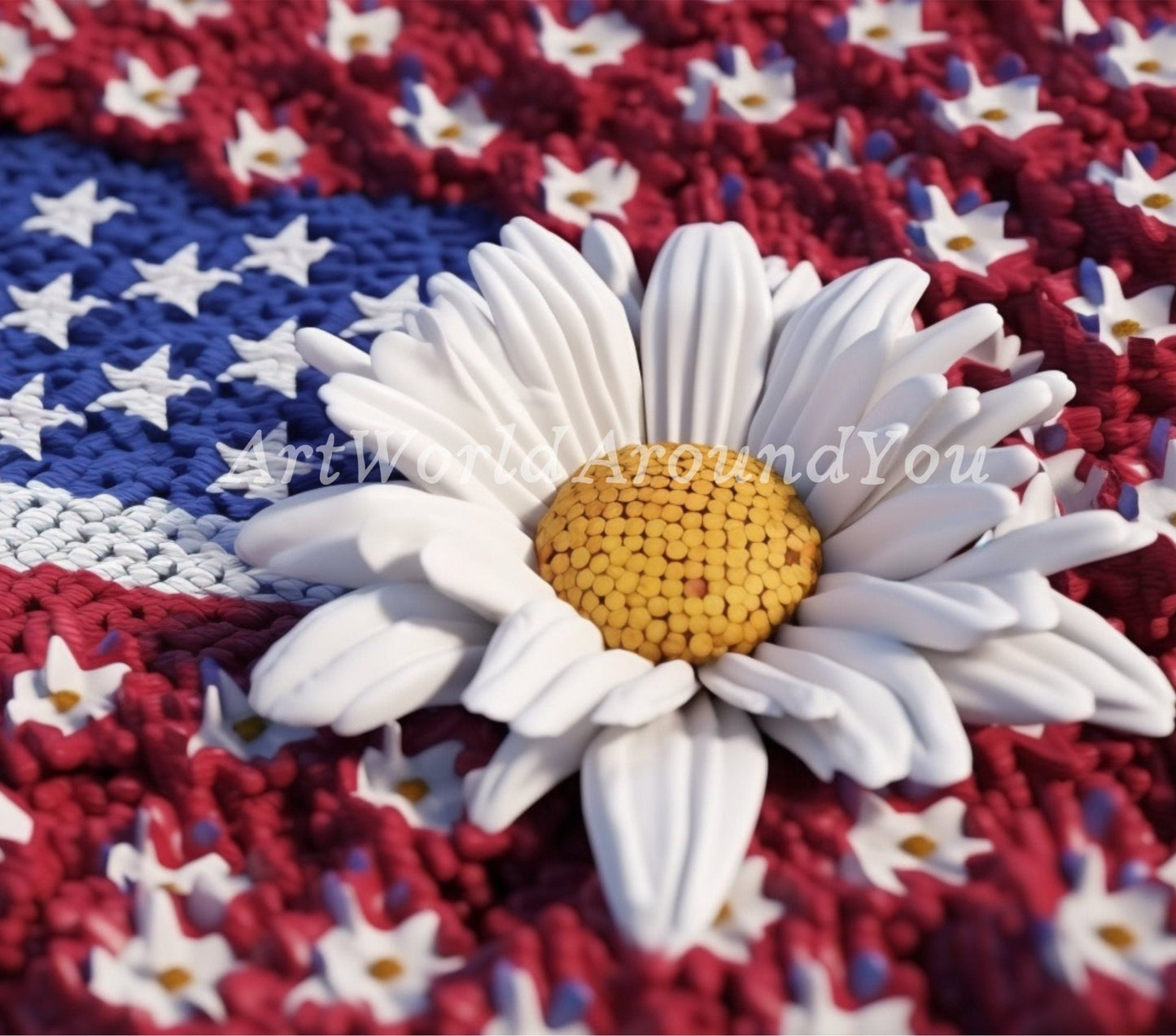 3D Memorial Day Tumbler Wrap Sublimation American Flag Florals, 3D Flower tumbler wrap, Patriotic 20 oz Tumbler, 300dpi Commercial Use - Art World Around You