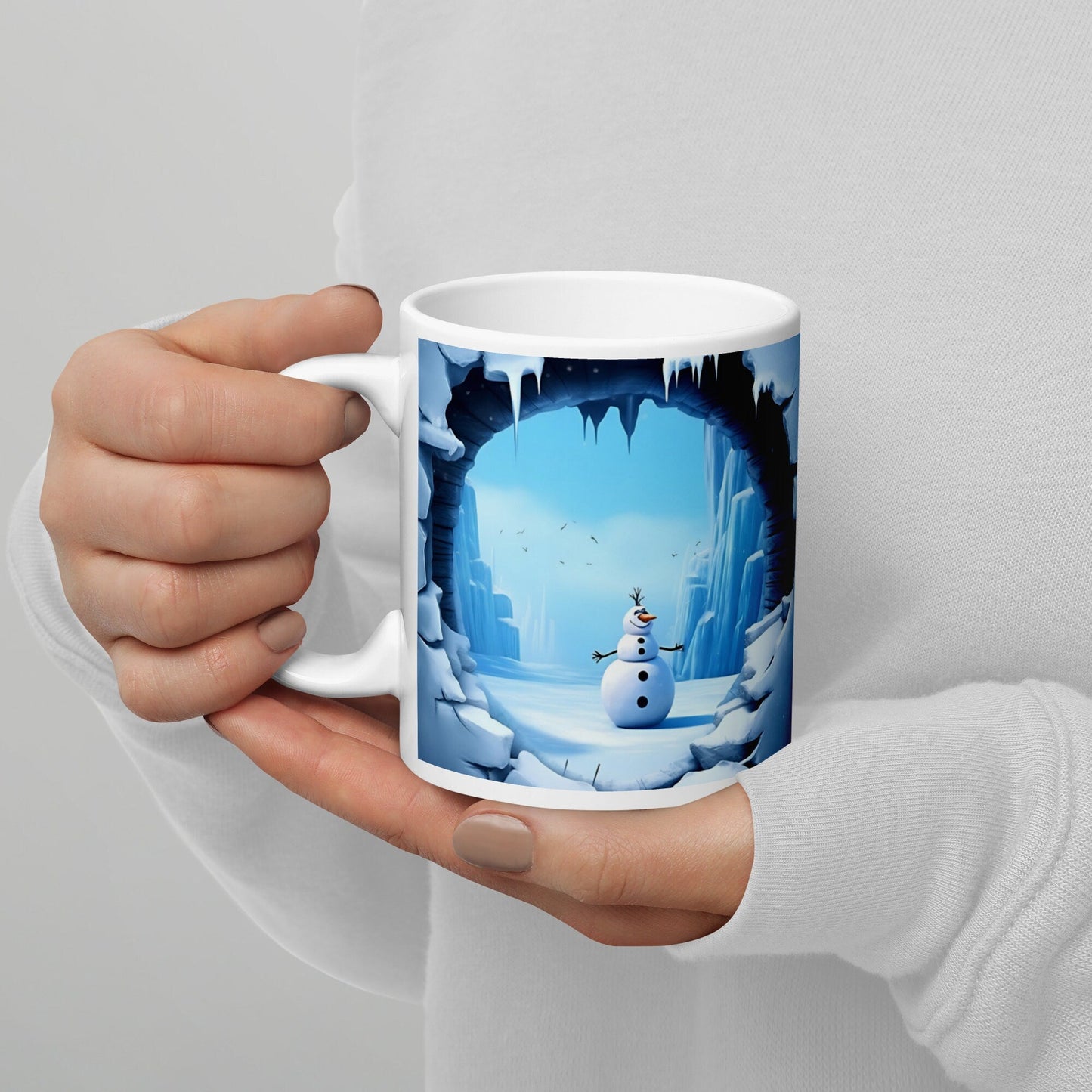 3D Snowman Mug Wrap 11oz 15oz 20oz Mug Template, Mug Sublimation Design Mug Wrap Template PNG Instant Digital Download - Art World Around You