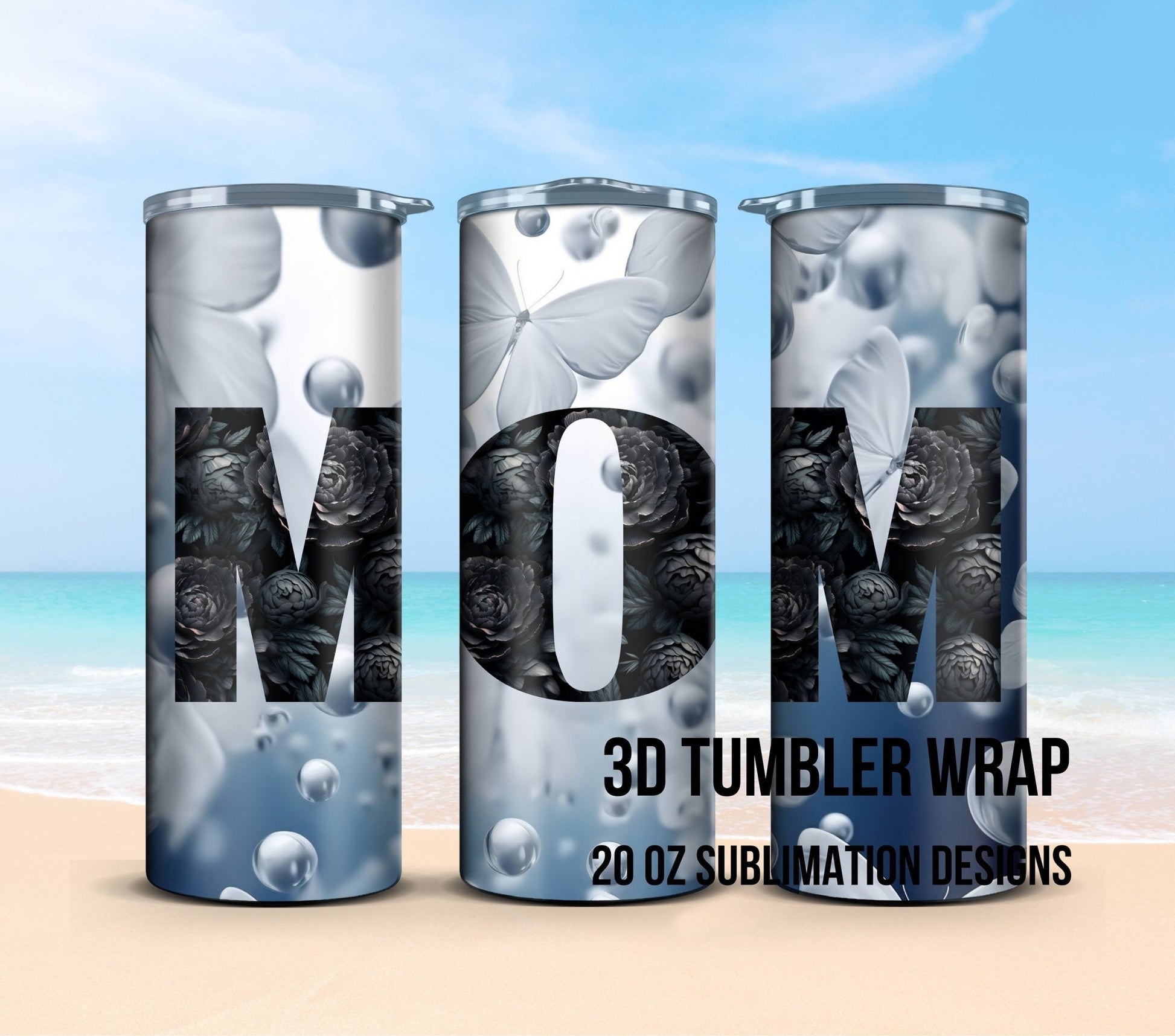 3D Tumbler Wrap 20oz, Mothers Tumbler Wrap, Mom Tumbler Wrap, Mothers day Tumbler Wrap, for Print on Demand - Art World Around You