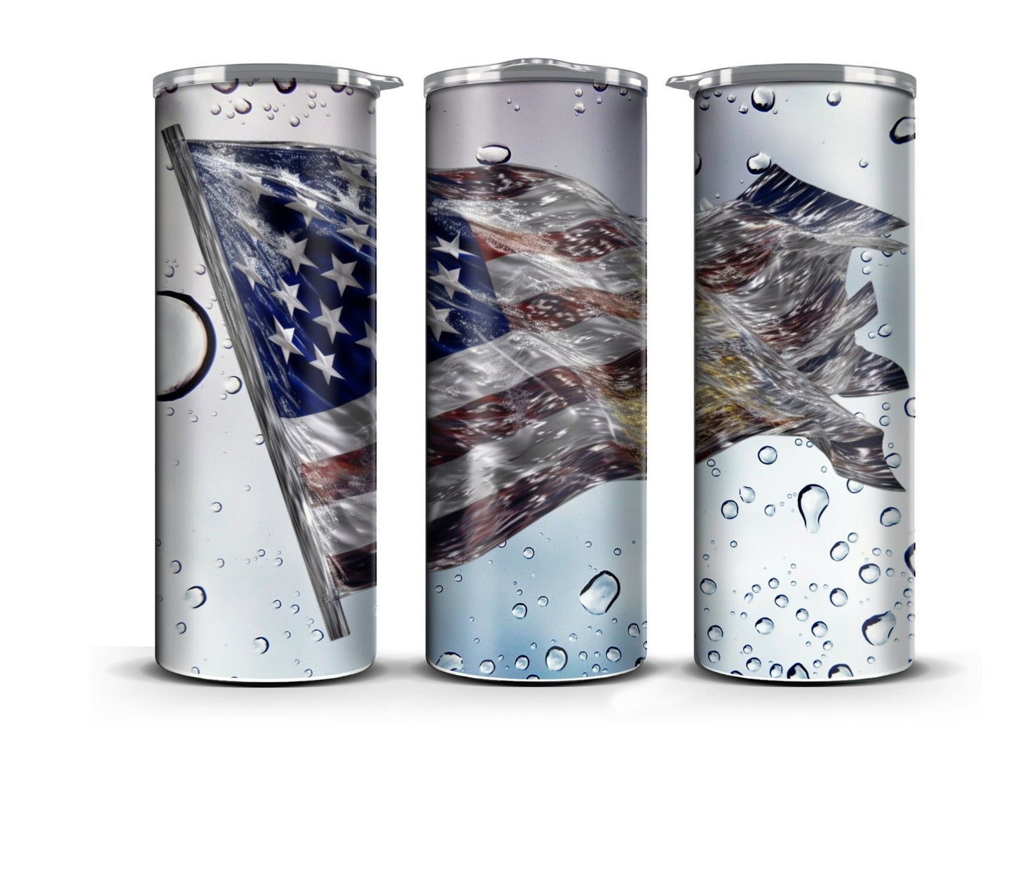 3D Tumbler Wrap Sublimation USA Flag, American designs Sublimation, Skinny 20 oz Tumbler Wrap, Digital File - Art World Around You