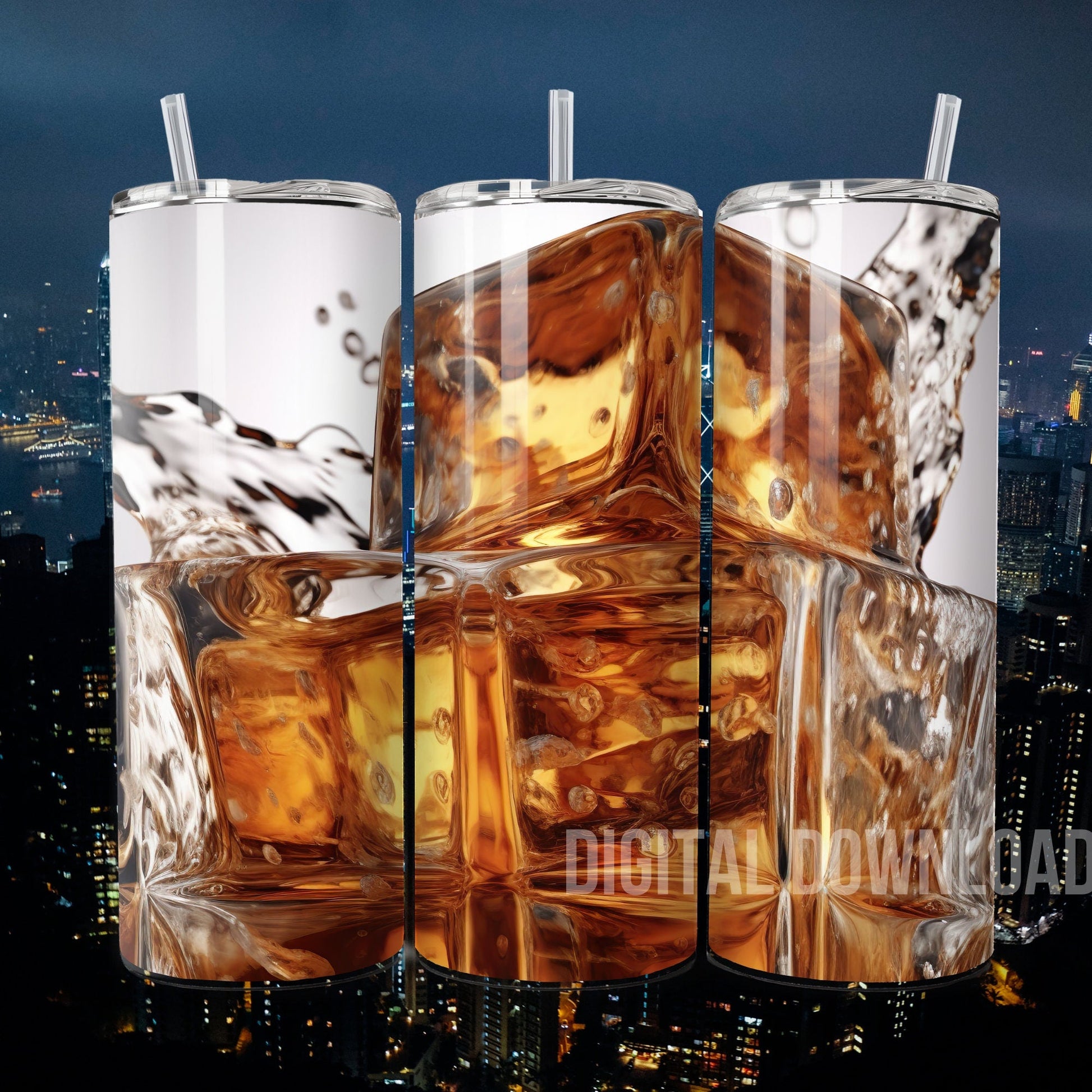 3D Whiskey Tumbler Wrap Sublimation, Men Digital print design, Skinny 20 oz Tumbler, 300dpi PNG Commercial Use - Art World Around You