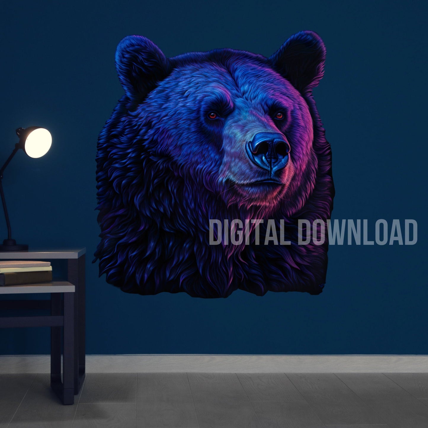 Bear Tumbler Wrap, Bear shirt designs, Bear wall stickers Bear ornament, Neon Bear Download Digital Sublimation PNG file, Bear Mug Wrap, - Art World Around You