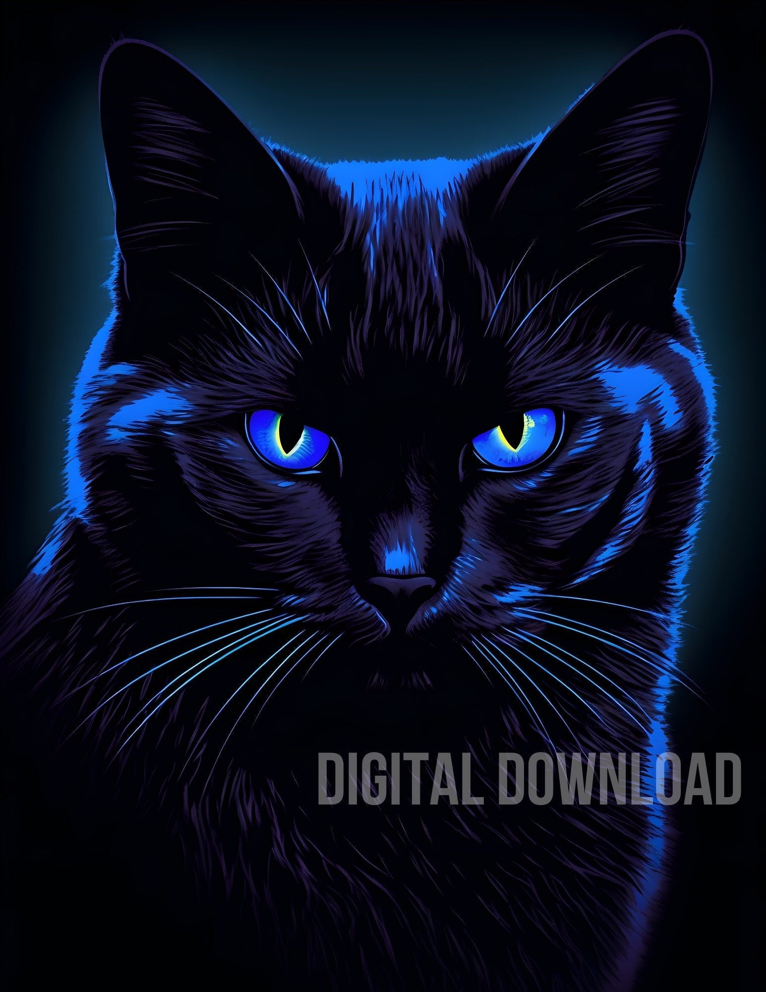 Black Cat Bundle Digital Download Sublimation PNG file - Art World Around You