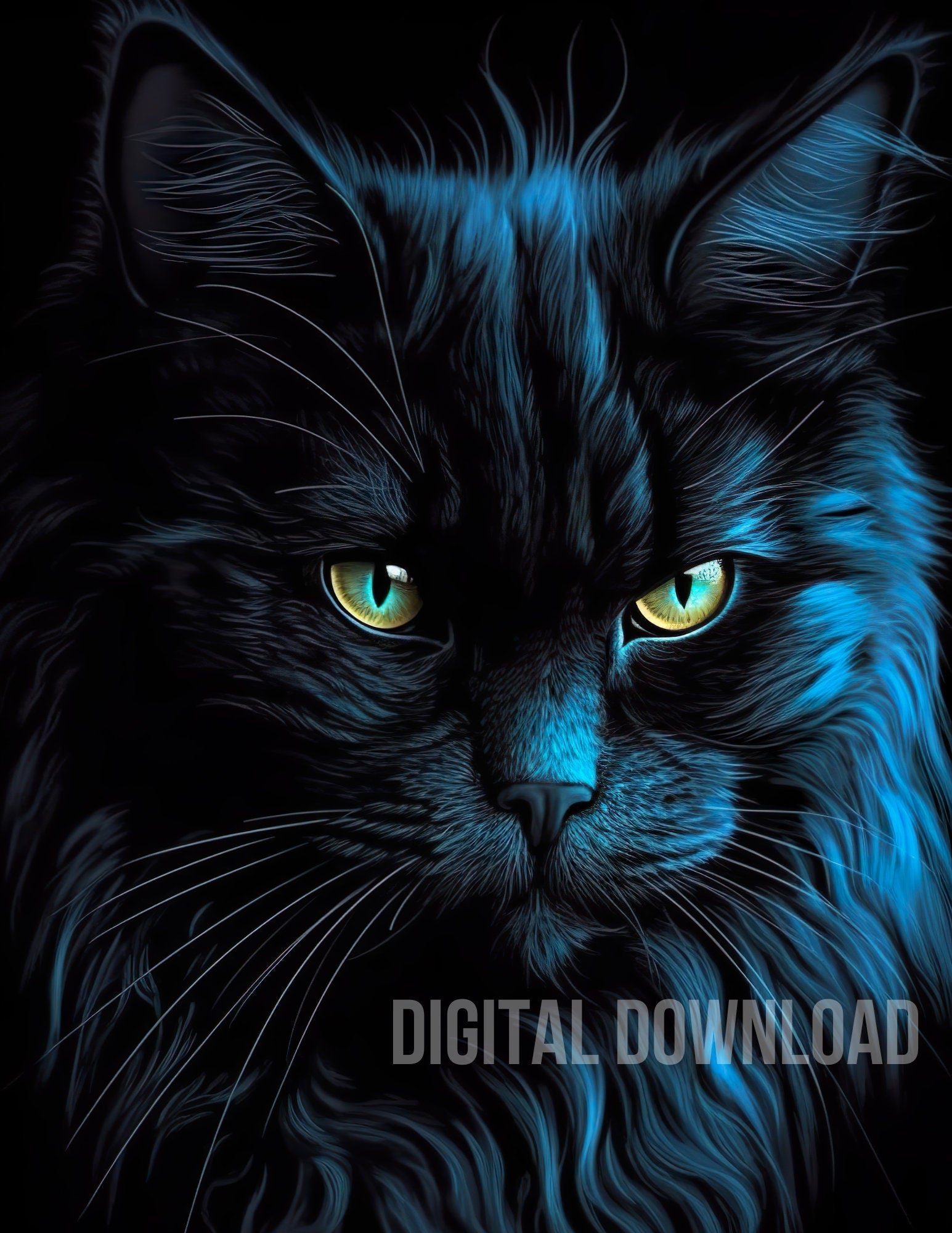 Black Cat Bundle Digital Download Sublimation PNG file - Art World Around You