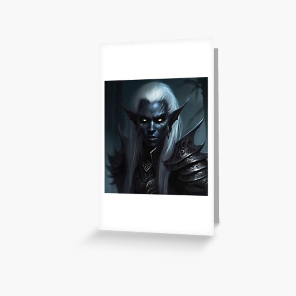 Dark Elf Drow Junk Journal Poster Cover Album Digital Download Fantasy Art Print Printable - Art World Around You