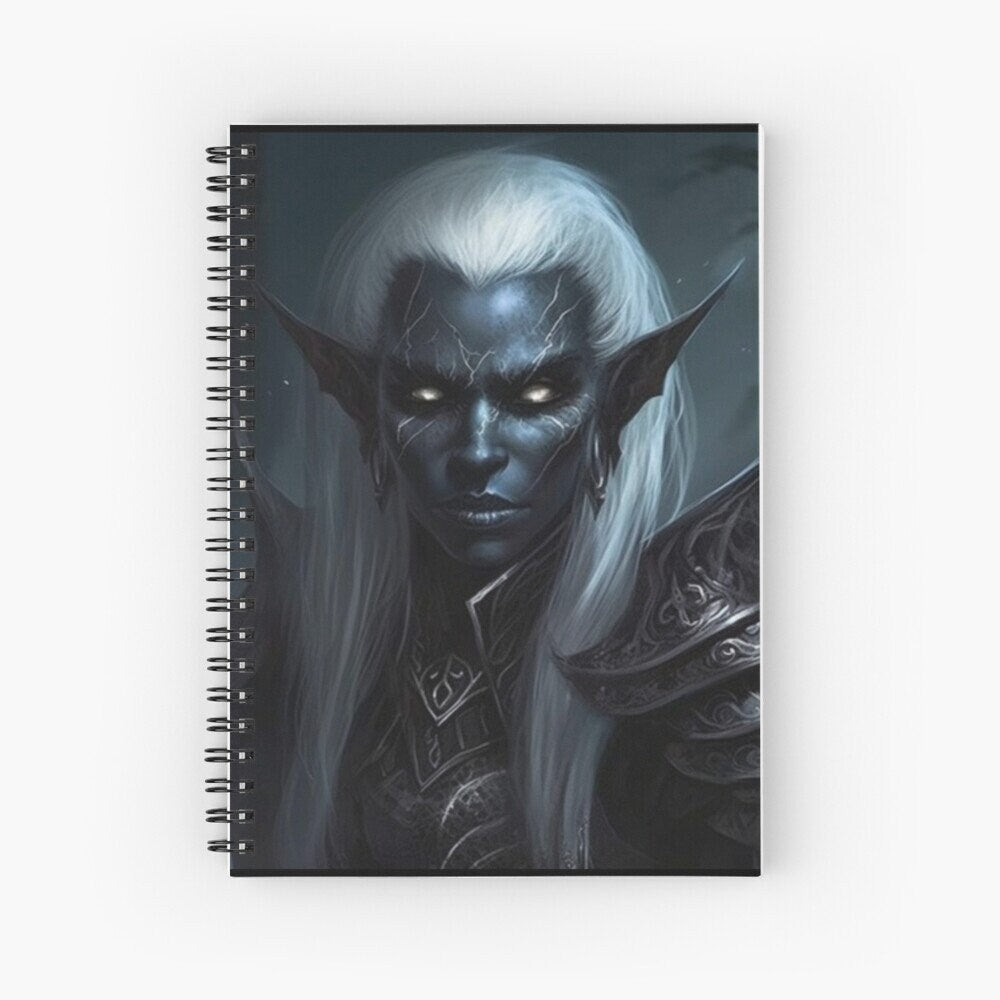 Dark Elf Drow Junk Journal Poster Cover Album Digital Download Fantasy Art Print Printable - Art World Around You