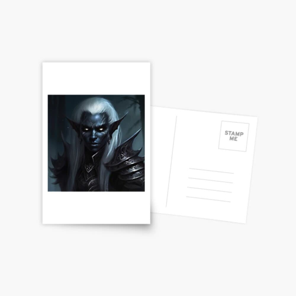 Dark Elf Drow Junk Journal Poster Cover Album Digital Download Fantasy Art Print Printable - Art World Around You