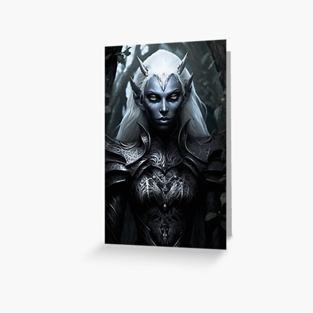 Dark Elf Drow Junk Journal Poster Cover Album Digital Download Fantasy Art Print Printable - Art World Around You