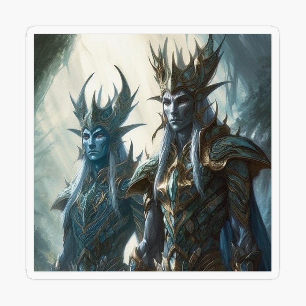 Download Digital High Elves Fantasy Art Print Printable Image Stock photo PNG greeting cards any other - Art World Around You