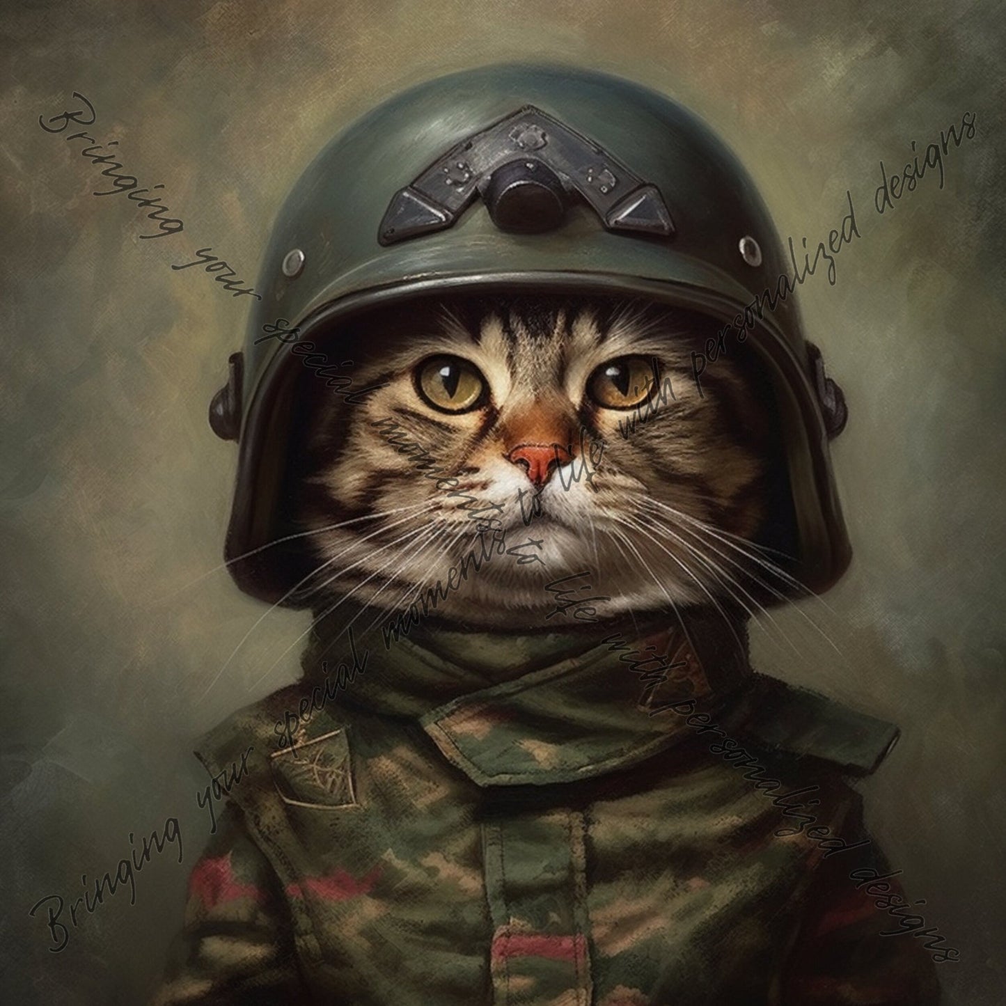 Download Digital PNG file Cat Soldiers in Military Uniform for printing on Poster Invitation Greeting cards any other - Art World Around You