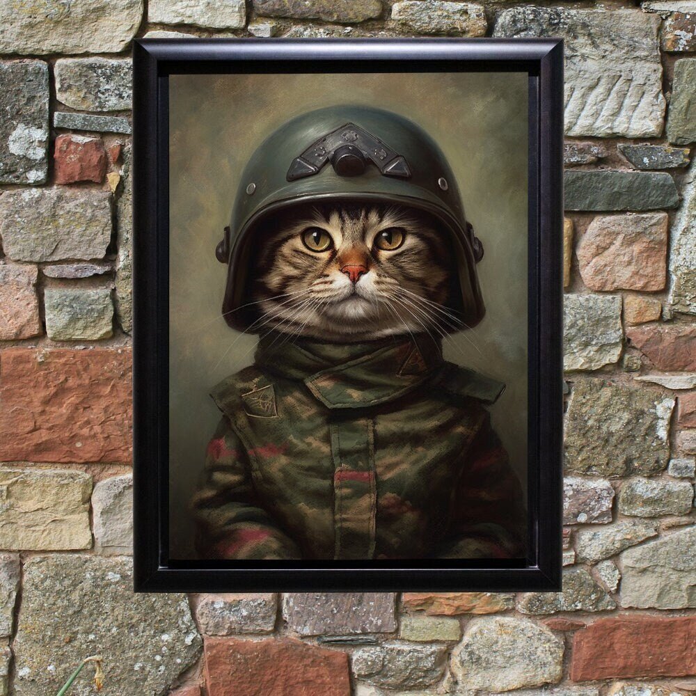 Download Digital PNG file Cat Soldiers in Military Uniform for printing on Poster Invitation Greeting cards any other - Art World Around You