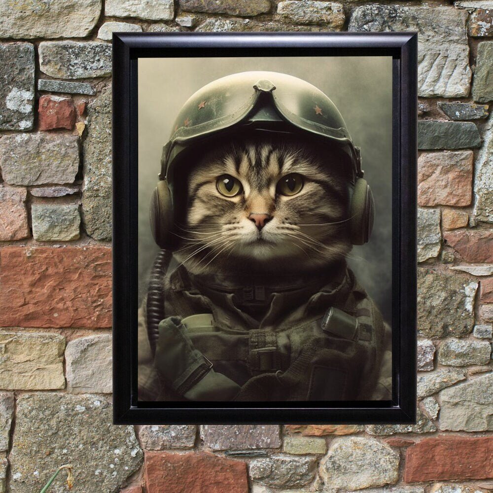 Download Digital PNG file Cat Soldiers in Military Uniform for printing on Poster Invitation Greeting cards any other - Art World Around You