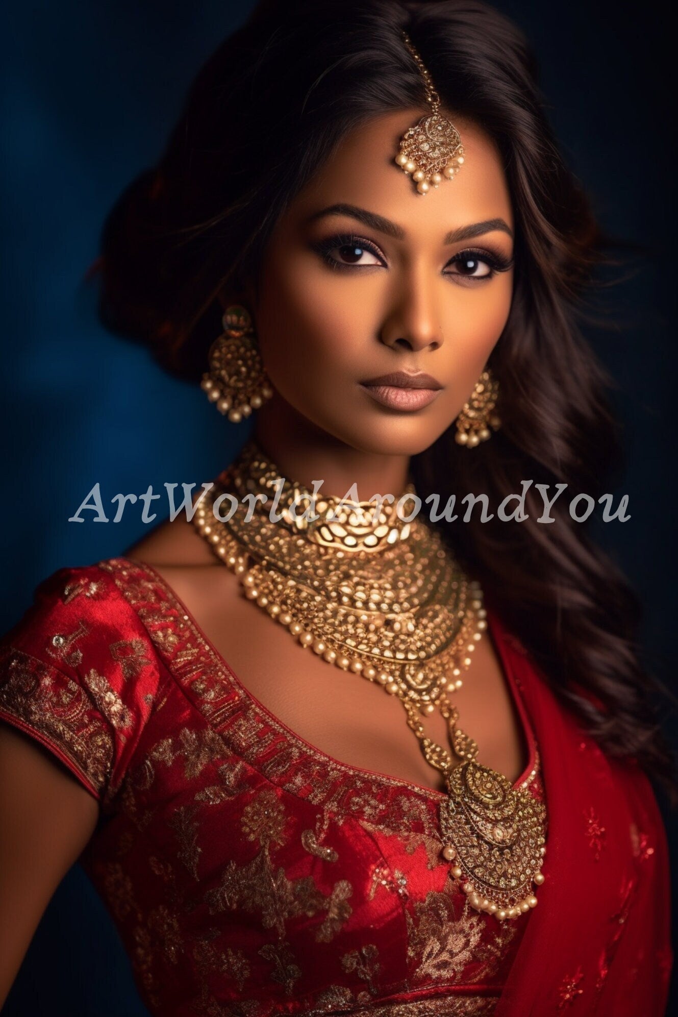 Download Digital PNG file Indian Princess for printing on invitation greeting cards any other - Art World Around You