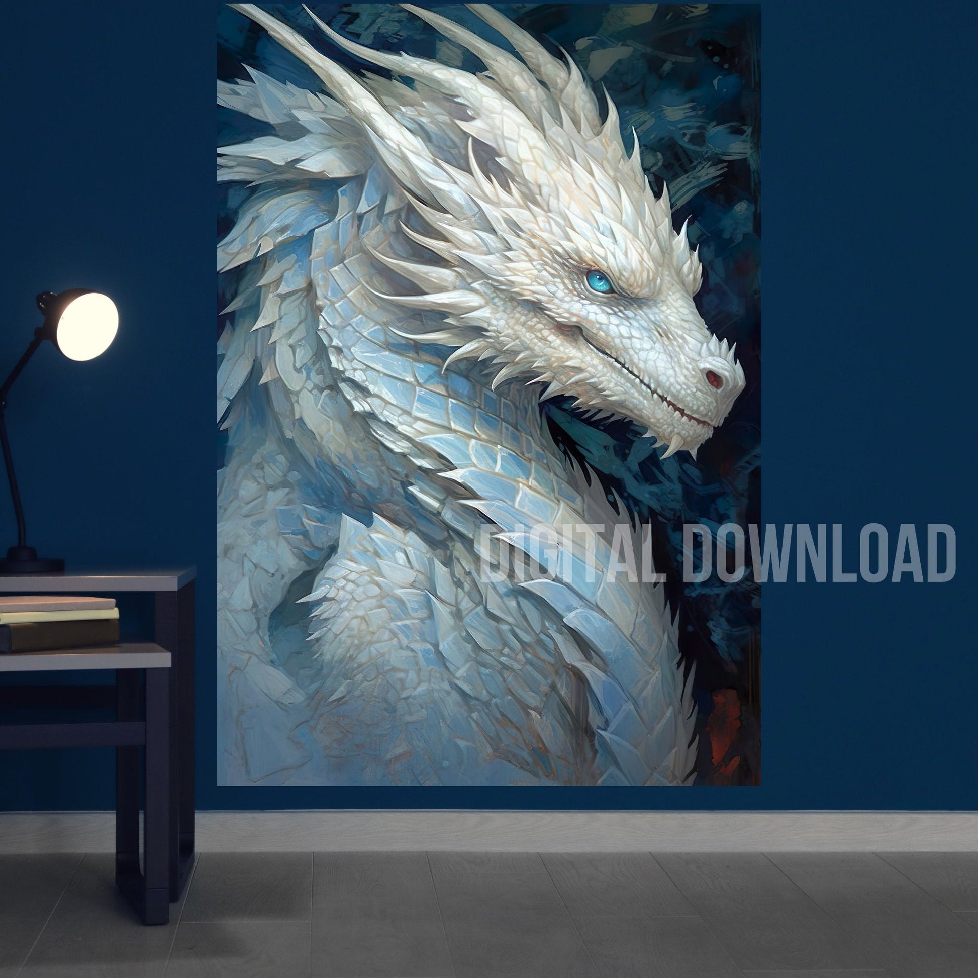 Dragons Fantasy Art Printable Poster, Fantasy Dragon Download Digital, Dragon Digital Art Prints - Art World Around You