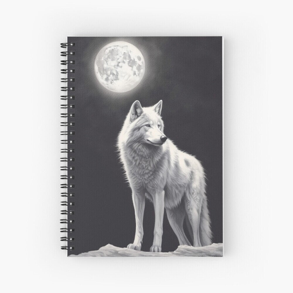 Download Digital PNG file black and white White Greenland Wolf illustration for printing on invitation greeting cards any other