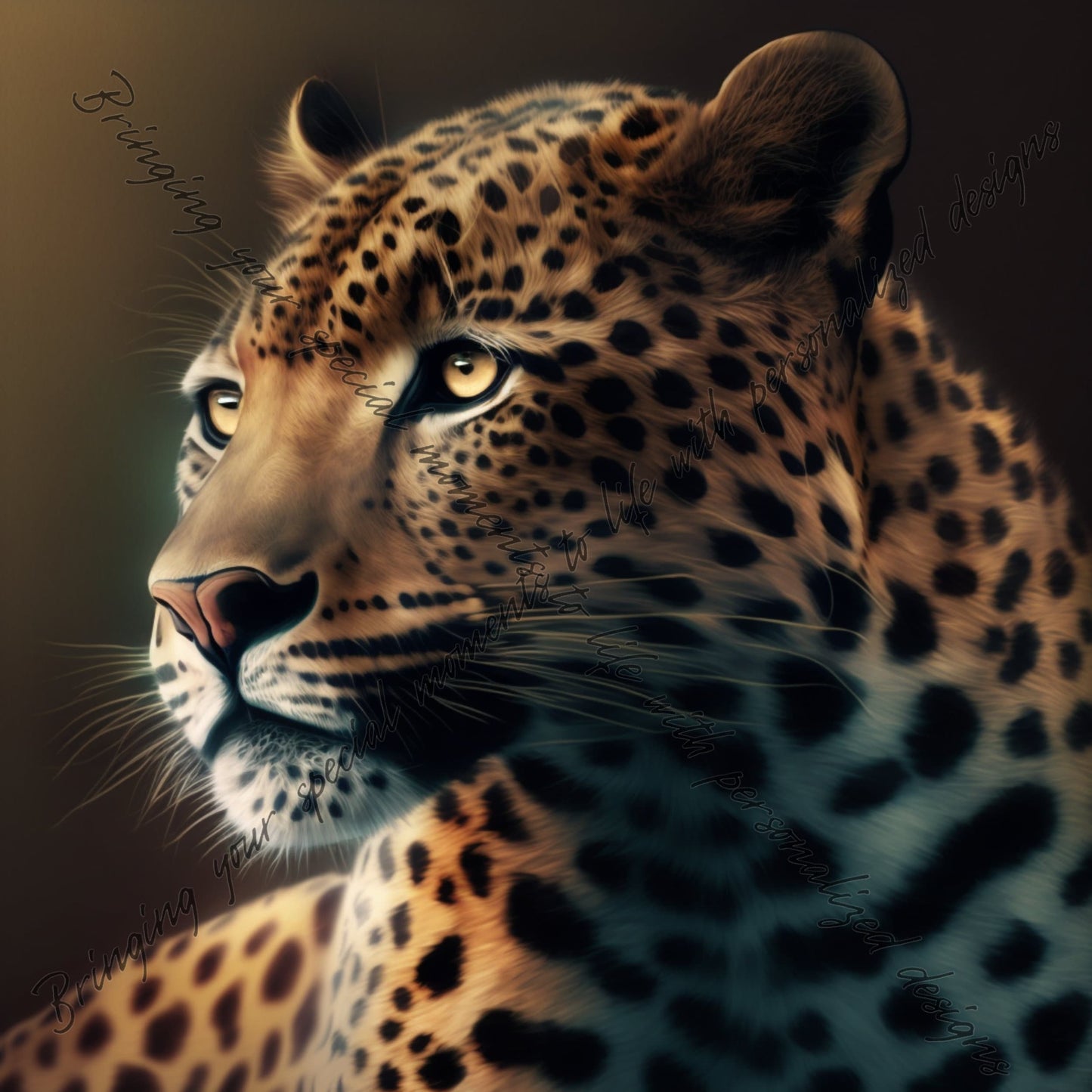 Download Digital PNG file Leopard illustration for printing on  Poster Invitation Greeting cards any other