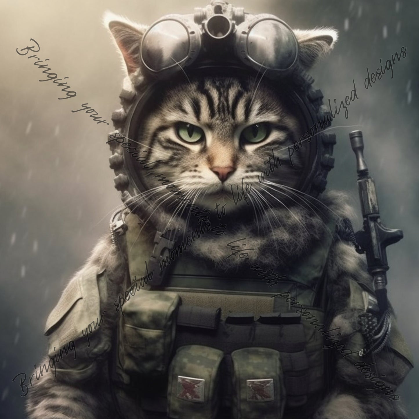 Download Digital PNG file Cat Soldiers in Military Uniform for printing on  Poster Invitation Greeting cards any other