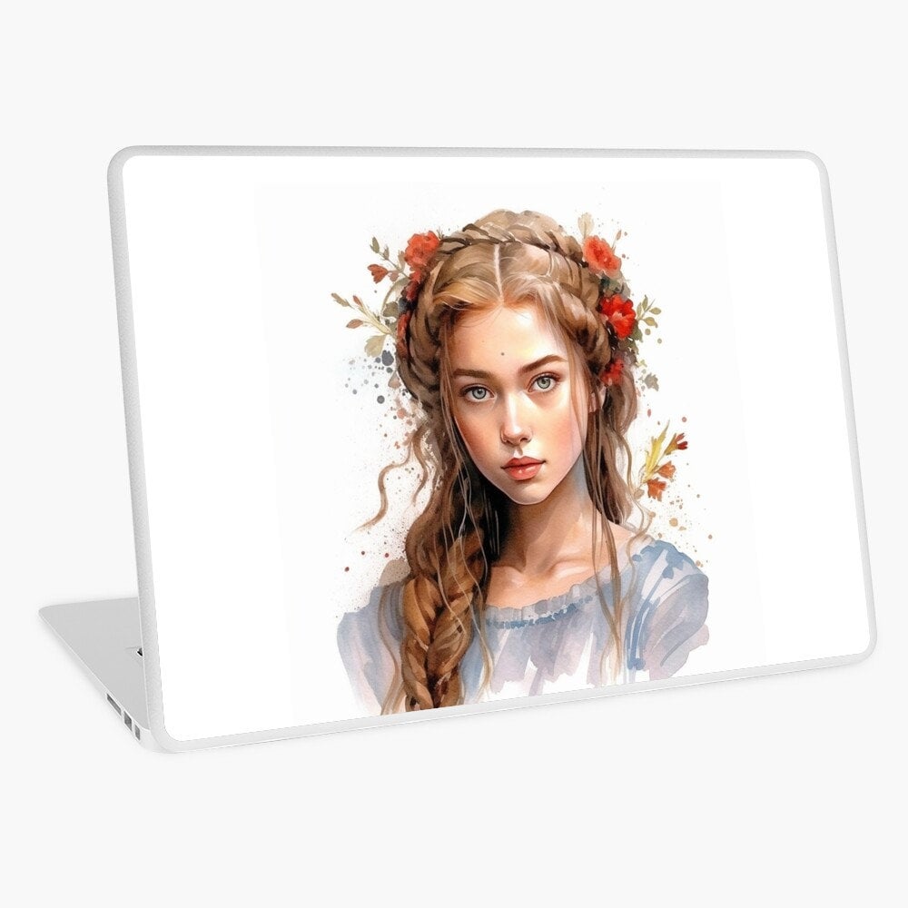 Ukraine style Girl portrait watercolor, Digital File Ukraine art, Album Cover Posters Ukraine art