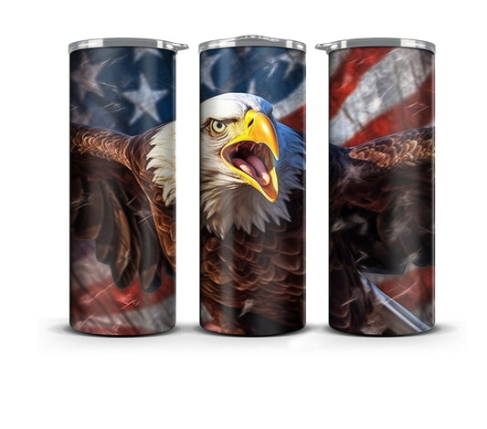 3D Memorial day Tumbler Wrap, 3D American Flag Bald Eagle Tumbler Wrap, 3D Patriotic tumblr wrap, 4th of July 20 oz Wrap, Commercial Use