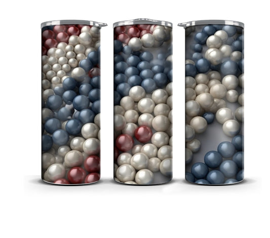 3D Tumbler Wrap Sublimation USA Flag, American Star Pearl designs Sublimation, Skinny 20 oz Tumbler Wrap, Digital File