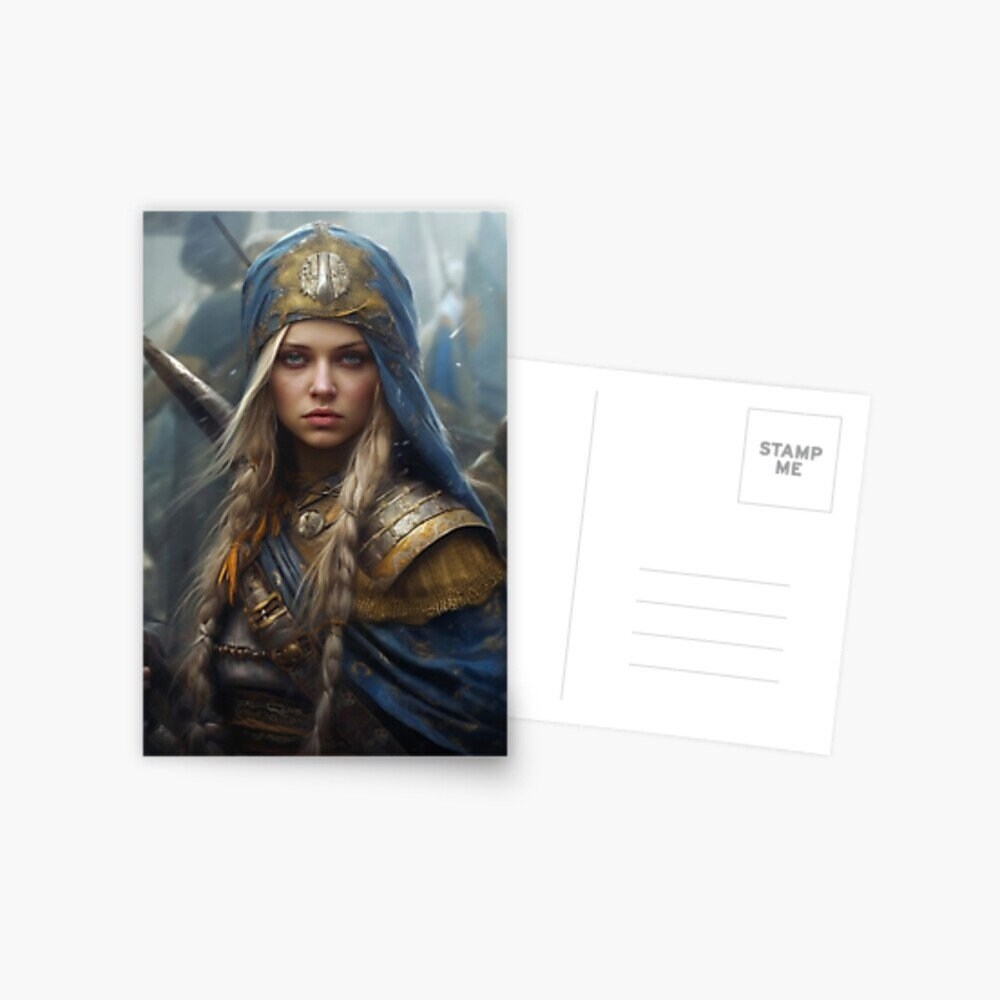 Download Digital Girl Woman Warrior Art Print Printable Image Stock photo PNG greeting cards any other