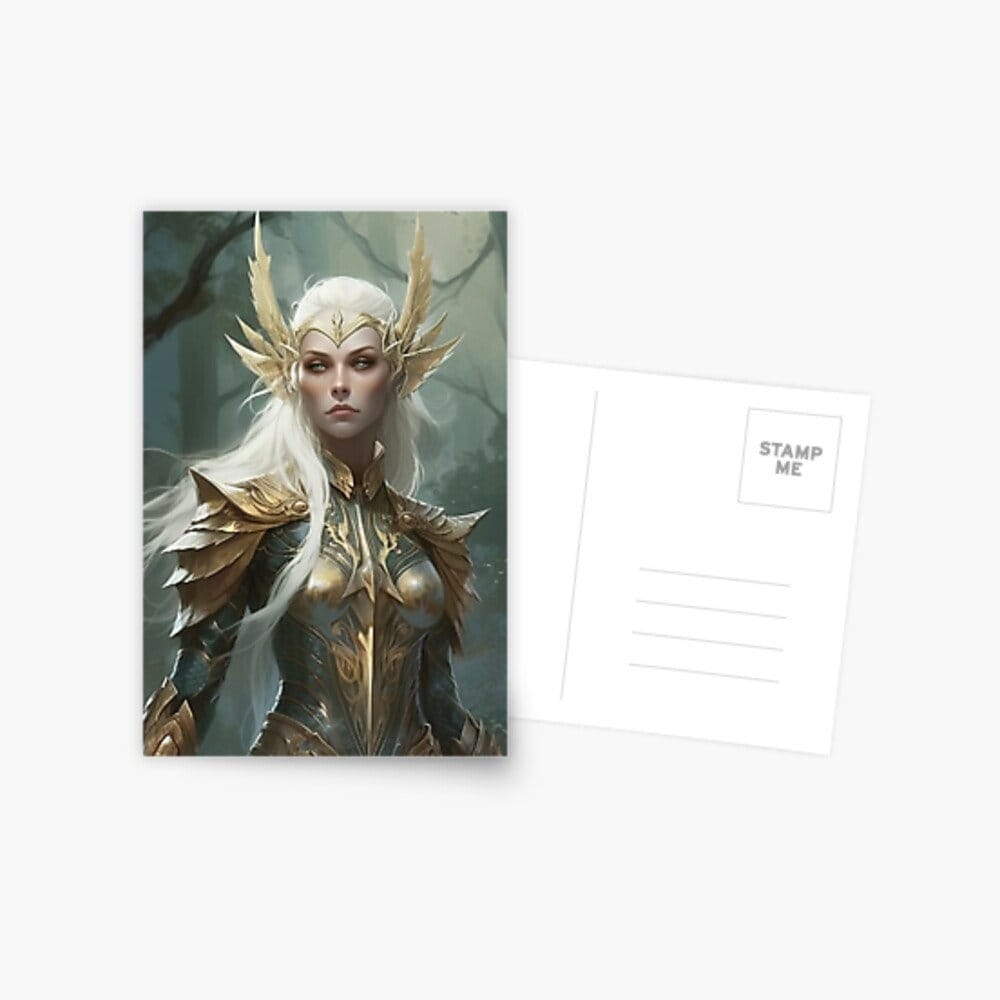 High Elf Junk Journal Poster Cover Album Digital Download Fantasy Art Print Printable