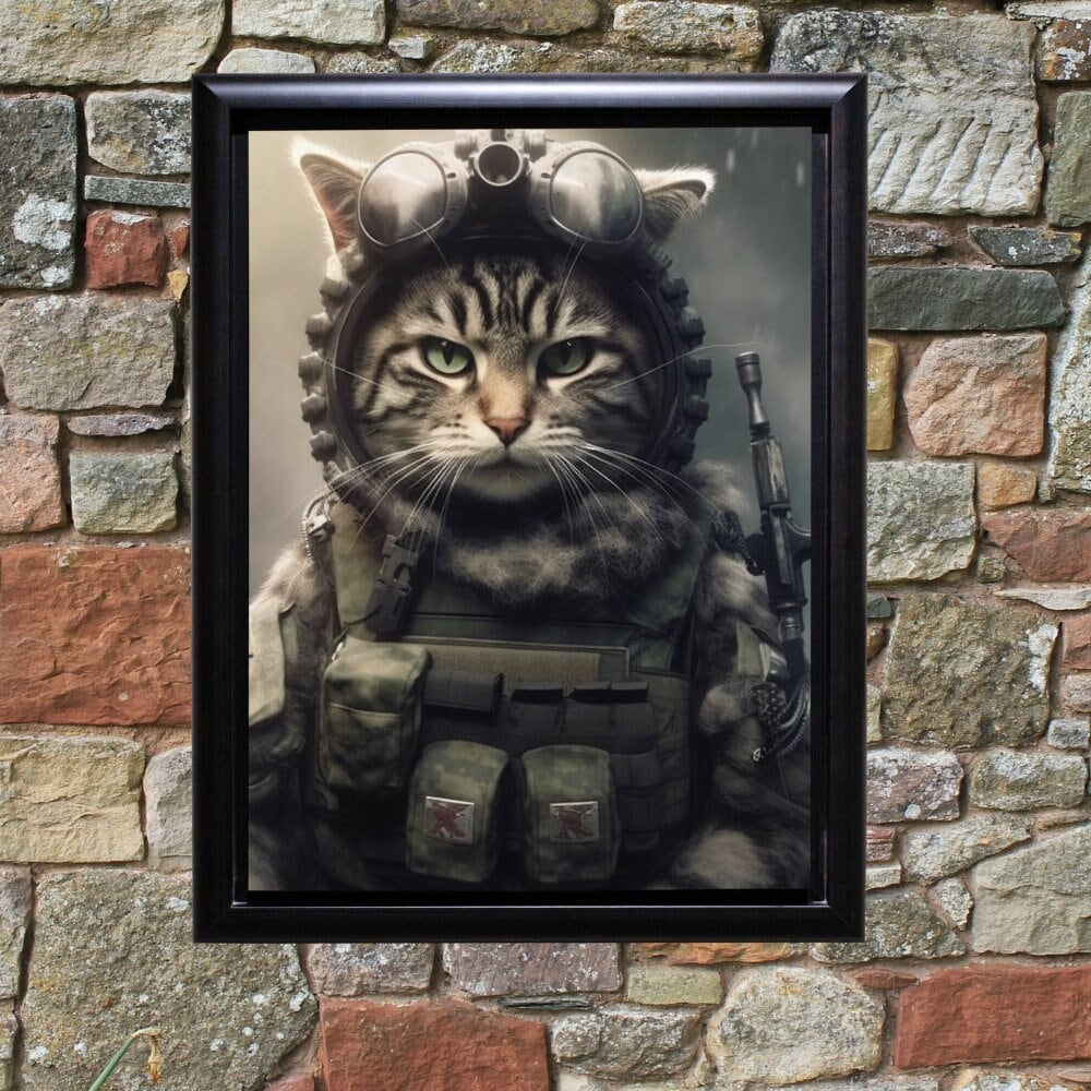 Download Digital PNG file Cat Soldiers in Military Uniform for printing on  Poster Invitation Greeting cards any other