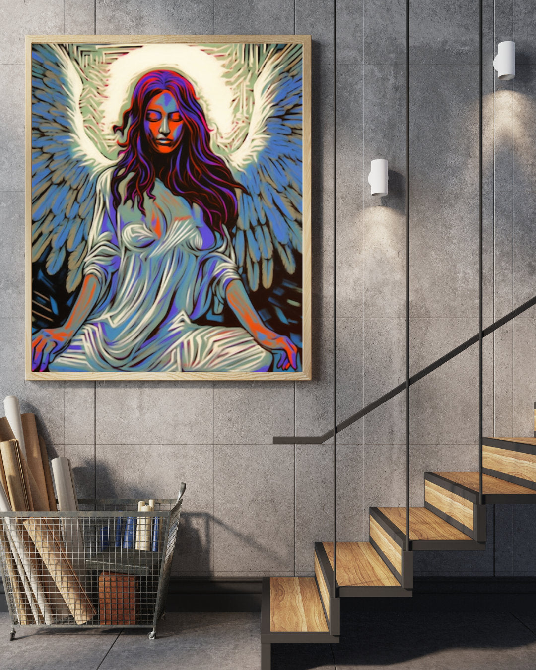 Junk Journal Poster Cover Album Angelic Fairy Digital Image Instant Download Digital Fantasy Art Printable