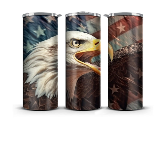 3D Memorial day Tumbler Wrap, 3D American Flag Bald Eagle Tumbler Wrap, 3D Patriotic tumblr wrap, 4th of July 20 oz Wrap, Commercial Use