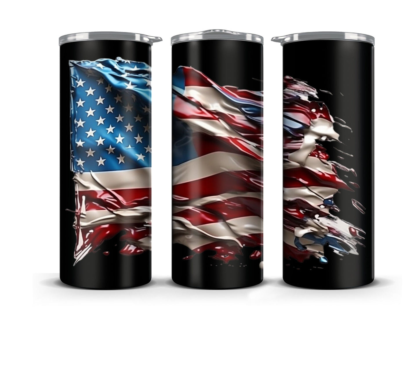 3D Tumbler Wrap Sublimation USA Flag, American designs Sublimation, Skinny 20 oz Tumbler Wrap, Digital File