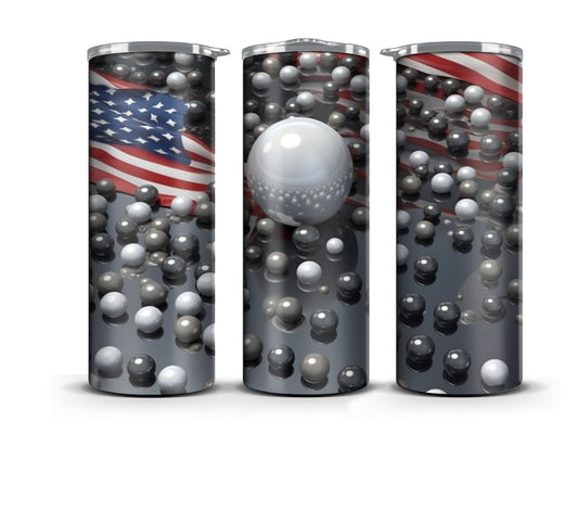 3D Tumbler Wrap Sublimation USA Flag, American Star Pearl designs Sublimation, Skinny 20 oz Tumbler Wrap, Digital File