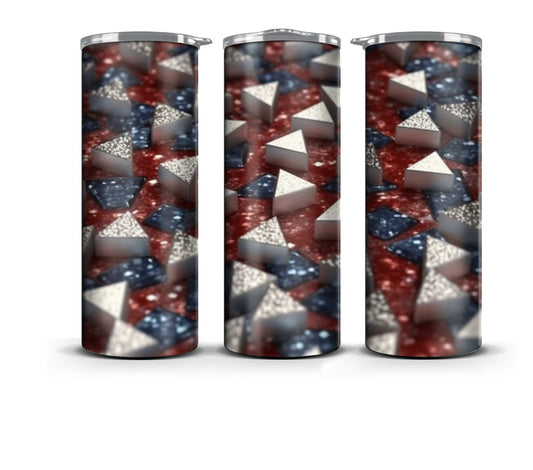 3D Memorial Day Tumbler Wrap Sublimation American Flag, 3D Patriotic tumbler wrap, July 4th 20 oz Tumbler Wrap, Commercial Use