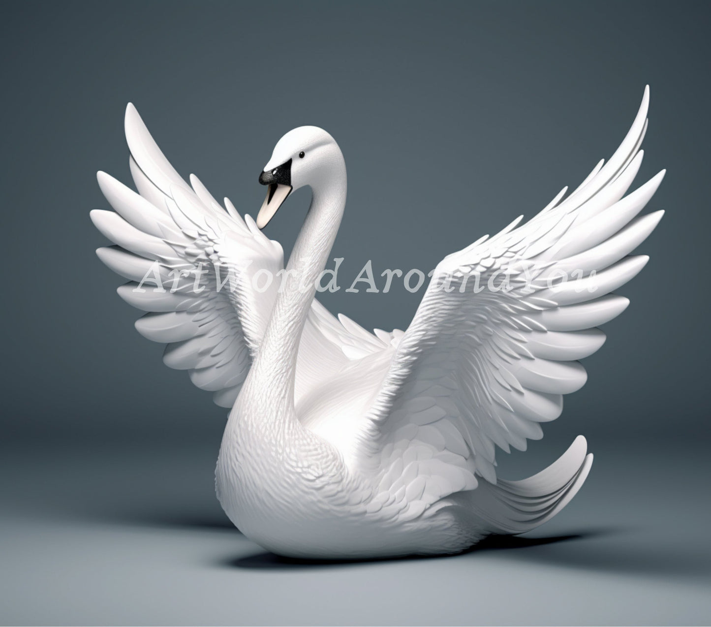 3D Tumbler Wrap Sublimation Floral White Swan, Wedding digital print design, Skinny 20 oz Tumbler Wrap, Commercial Use