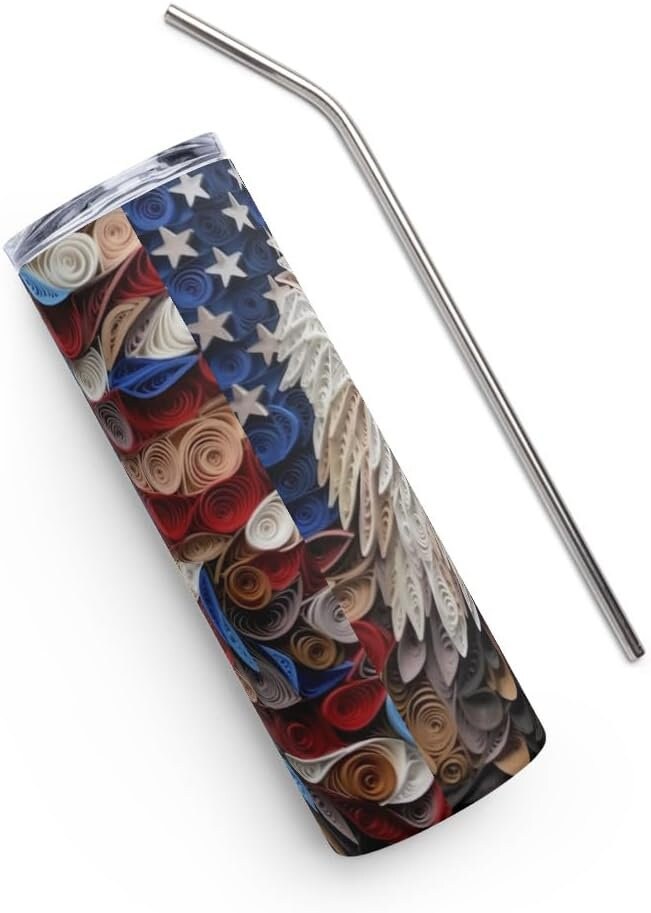 3D Memorial day Tumbler Wrap, 3D American Flag Bald Eagle Tumbler Wrap, 3D Patriotic tumblr wrap, 4th of July 20 oz Wrap, Commercial Use