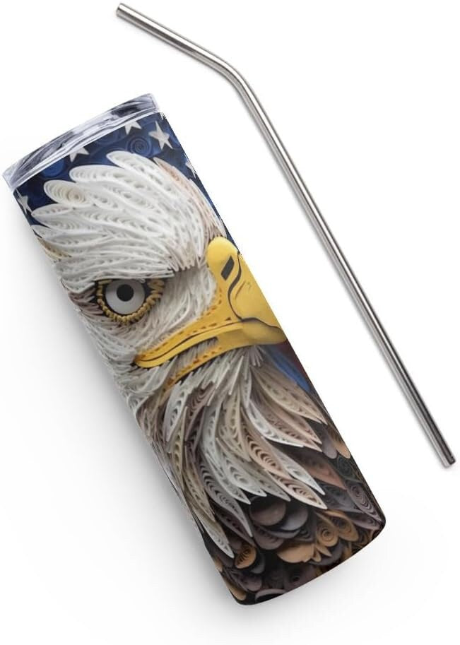 3D Memorial day Tumbler Wrap, 3D American Flag Bald Eagle Tumbler Wrap, 3D Patriotic tumblr wrap, 4th of July 20 oz Wrap, Commercial Use