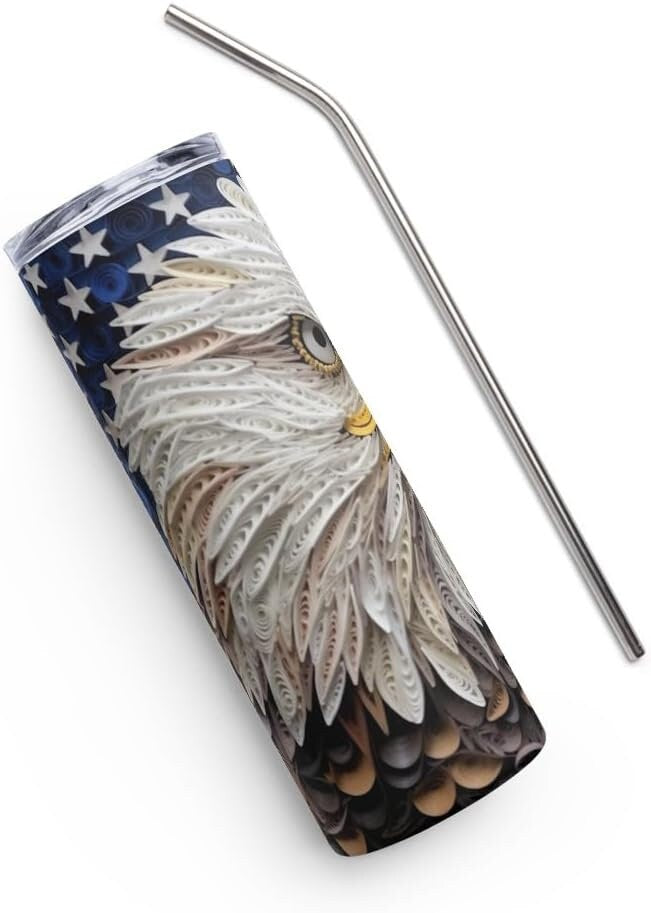 3D Memorial day Tumbler Wrap, 3D American Flag Bald Eagle Tumbler Wrap, 3D Patriotic tumblr wrap, 4th of July 20 oz Wrap, Commercial Use