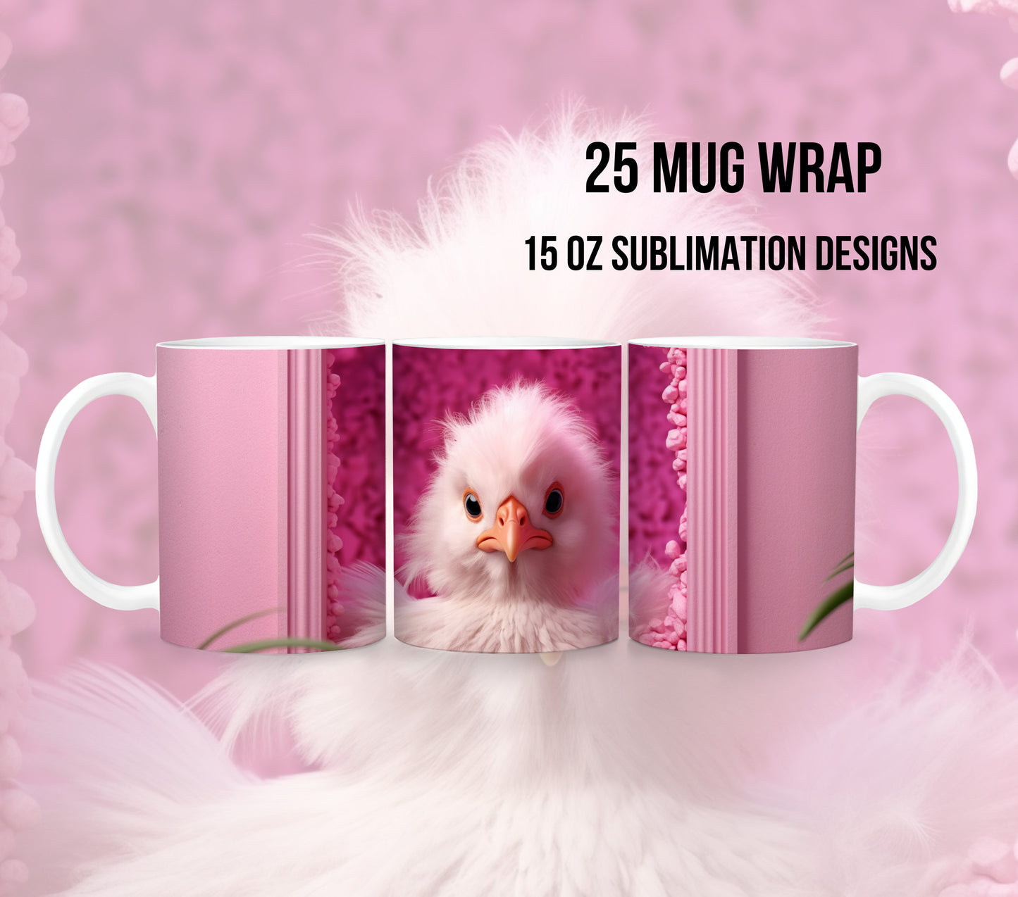 Mug Wrap 15 oz Animal Pet Sublimation Design Bundle Instant Digital Download