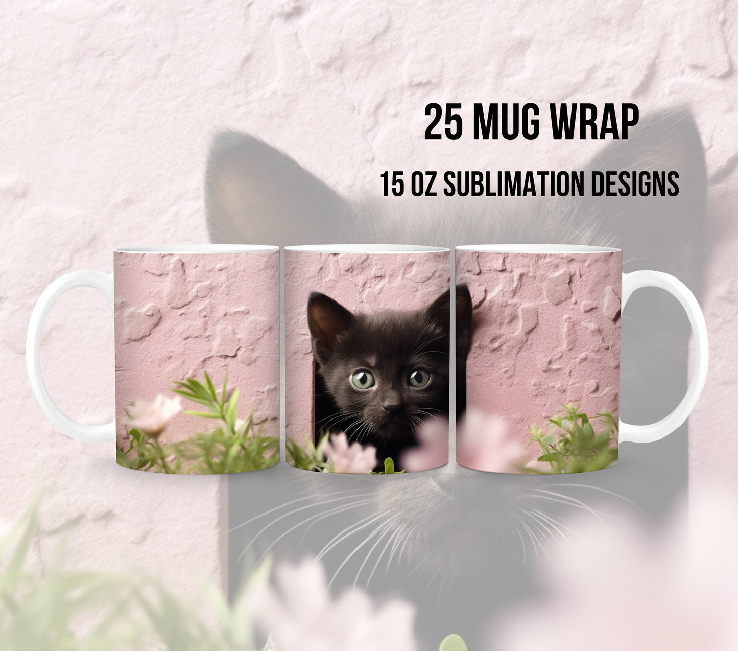 Mug Wrap 15 oz Animal Pet Sublimation Design Bundle Instant Digital Download