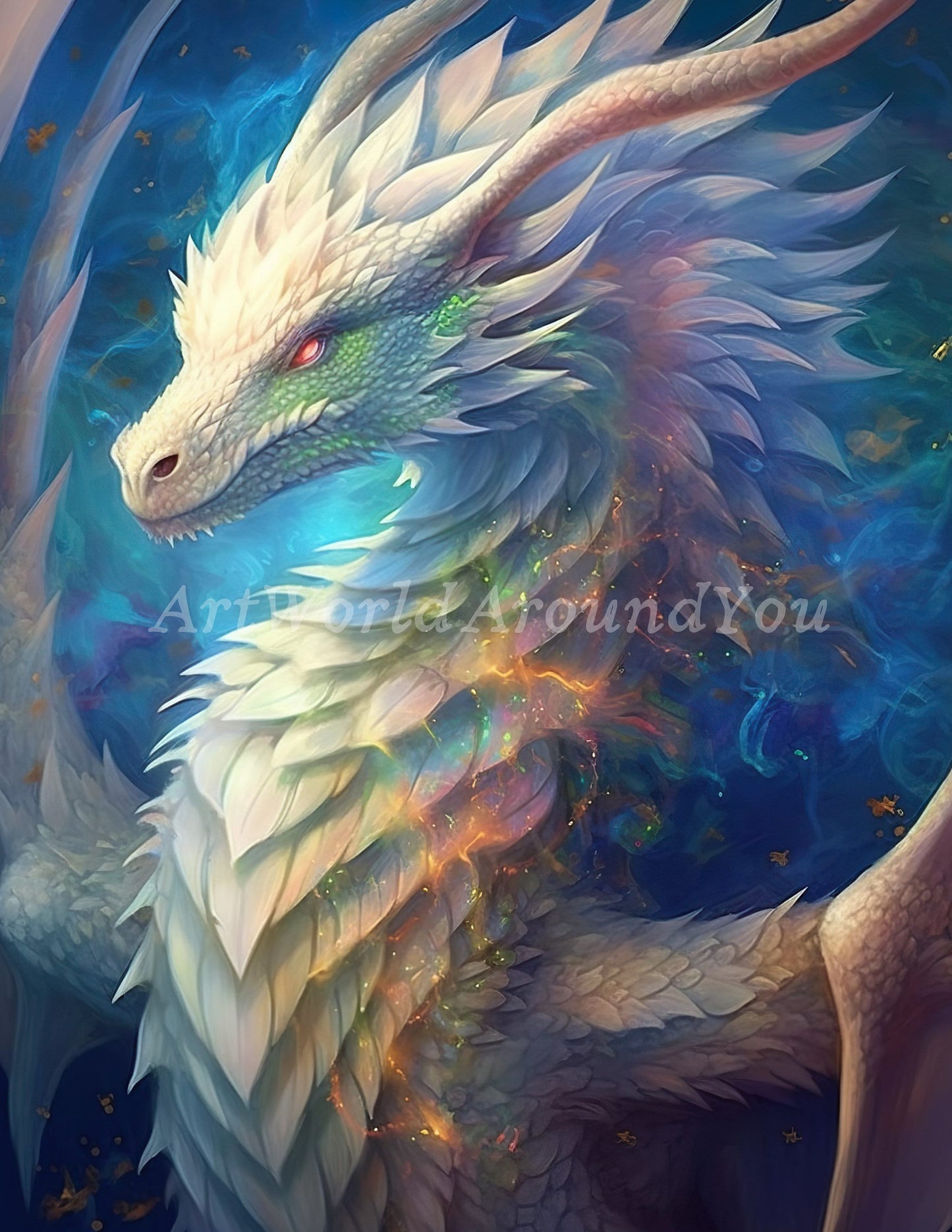 Dragon Album Cover Poster Digital Image Instant Downloadable Download Fairy Bundle Fantasy Art Print Printable