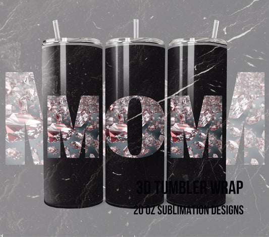 3D Tumbler Wrap 20oz, Mothers Tumbler Wrap, Mom Tumbler Wrap, Mothers day Tumbler Wrap, for Print on Demand