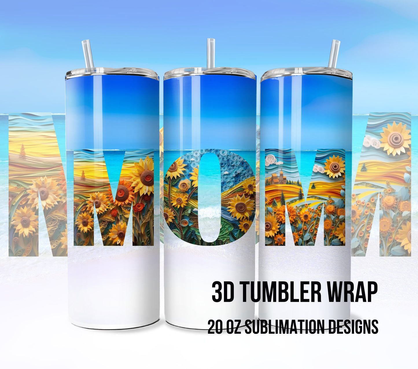 3D Tumbler Wrap 20oz, Mothers Tumbler Wrap, Mom Tumbler Wrap, Mothers day Tumbler Wrap, for Print on Demand