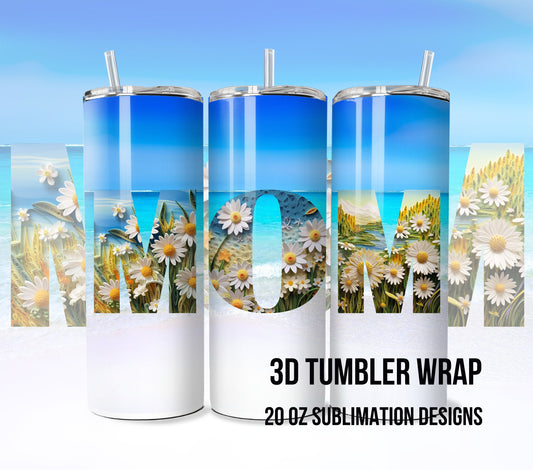 3D Tumbler Wrap 20oz, Mothers Tumbler Wrap, Mom Tumbler Wrap, Mothers day Tumbler Wrap, for Print on Demand