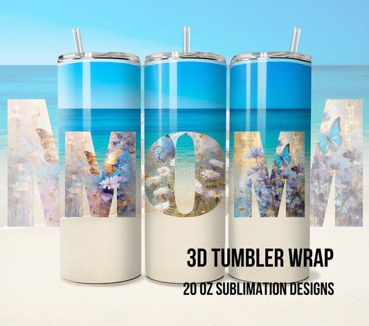 3D Tumbler Wrap 20oz, Mothers Tumbler Wrap, Mom Tumbler Wrap, Mothers day Tumbler Wrap, for Print on Demand