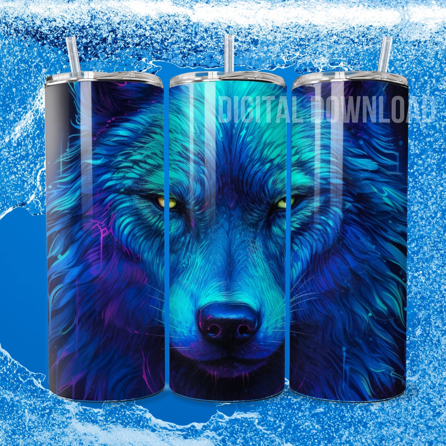 Art by Wolves, Printable Wall Art Wolf, Wolf Tumbler Wrap, Wolf Mug Wrap,  Printing Wolf sublimation PNG