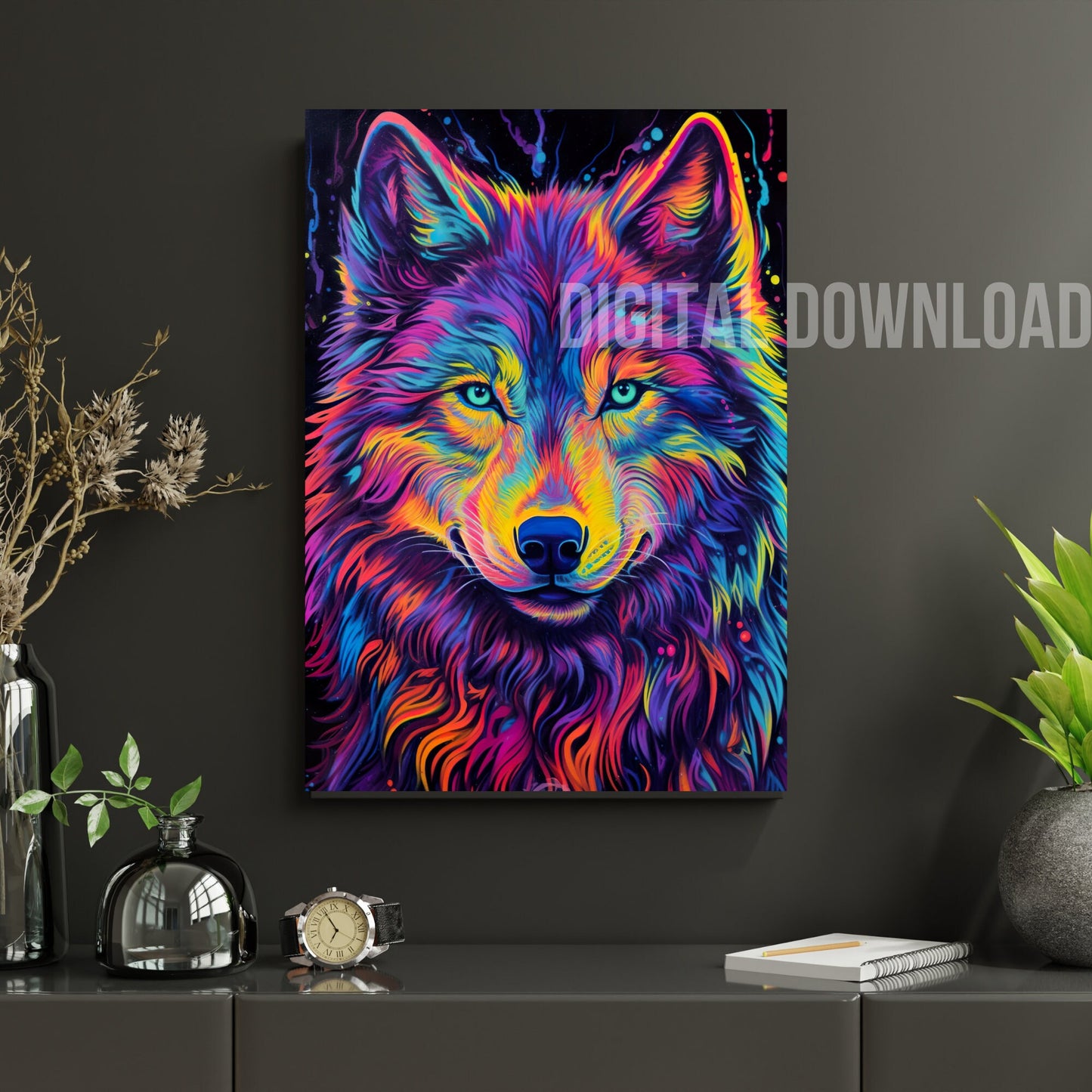 Art by Wolves, Printable Wall Art Wolf, Wolf Tumbler Wrap, Wolf Mug Wrap, Printing Wolf Sublimation PNG