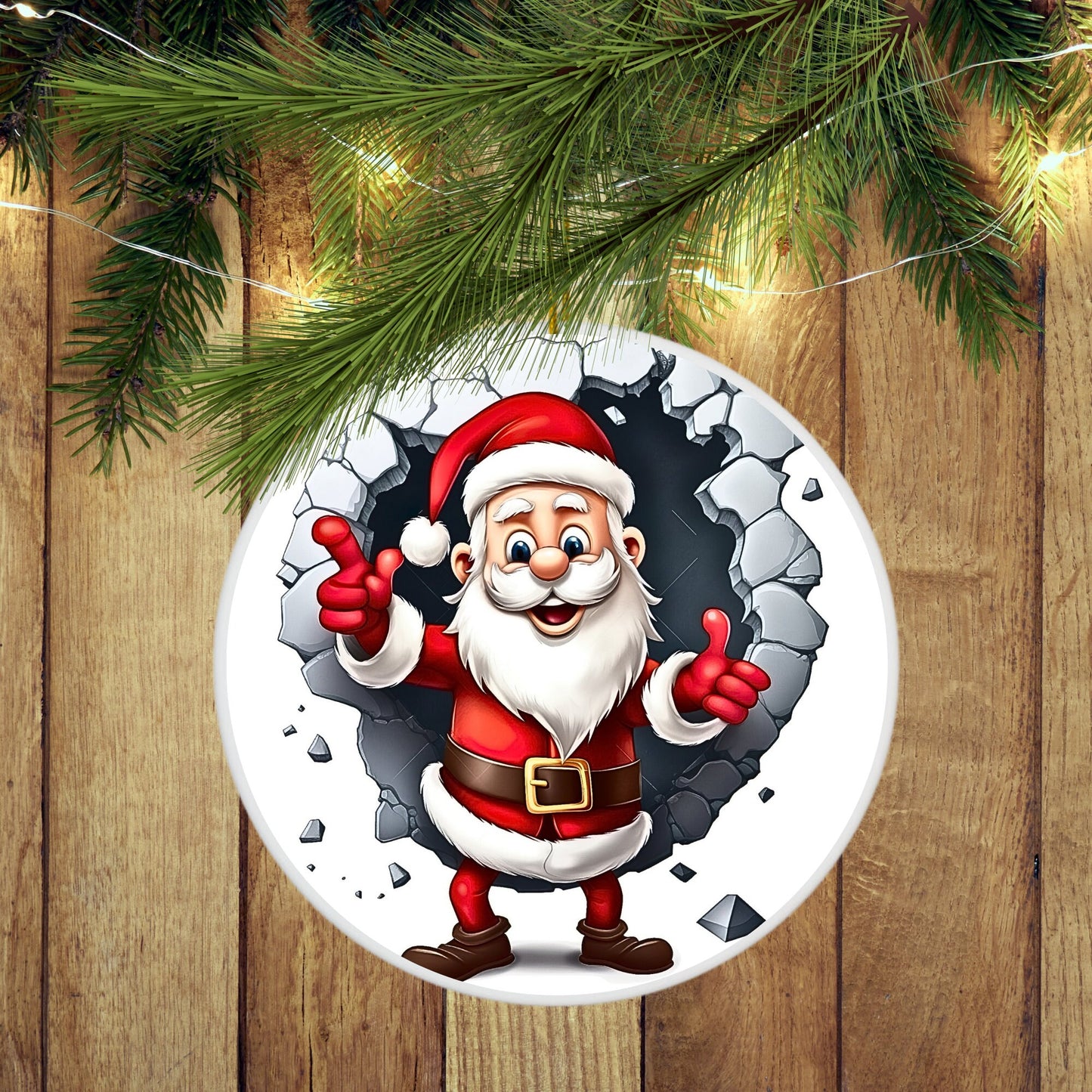 Bundle 3D Christmas Break Through Ornament Sublimation PNG, Instant Digital Download, Christmas Round Ornament PNG Bundle