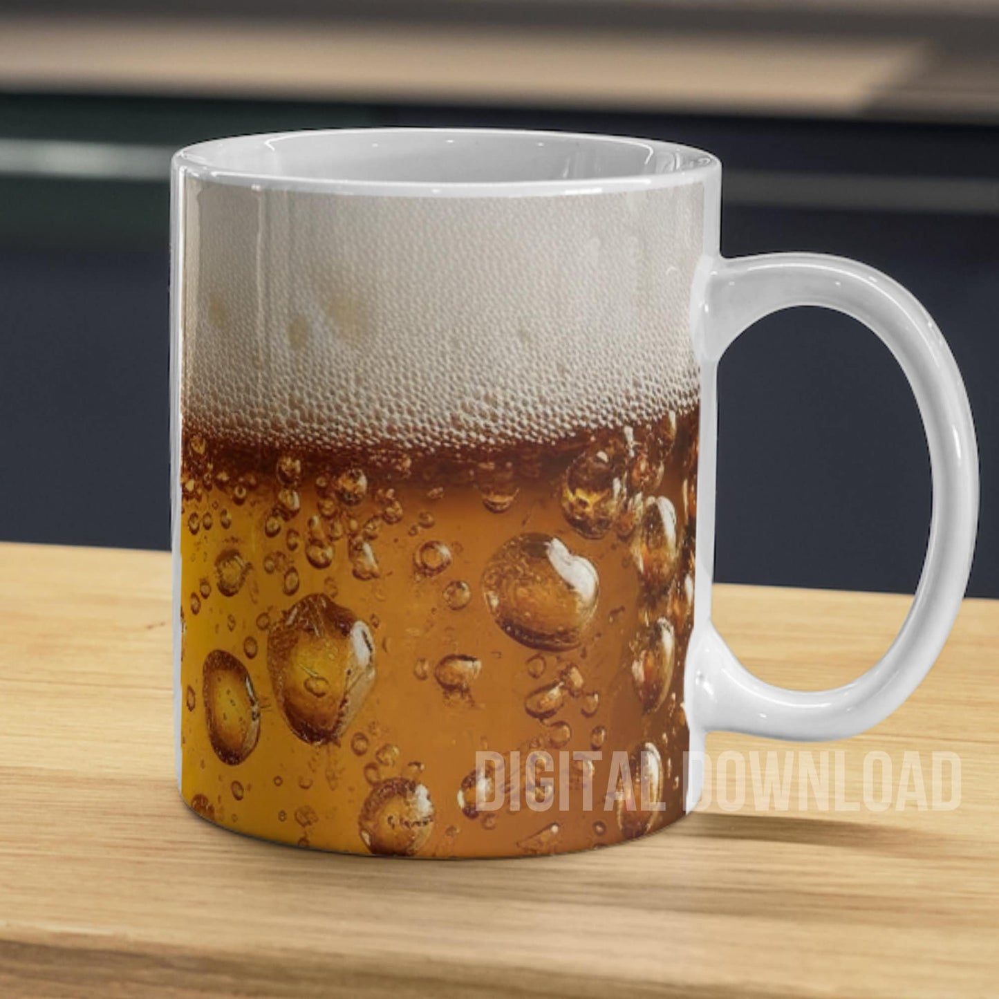 Beer Mug Wrap 3D Sublimation Design Digital Printable 11oz 15oz 20oz Cup