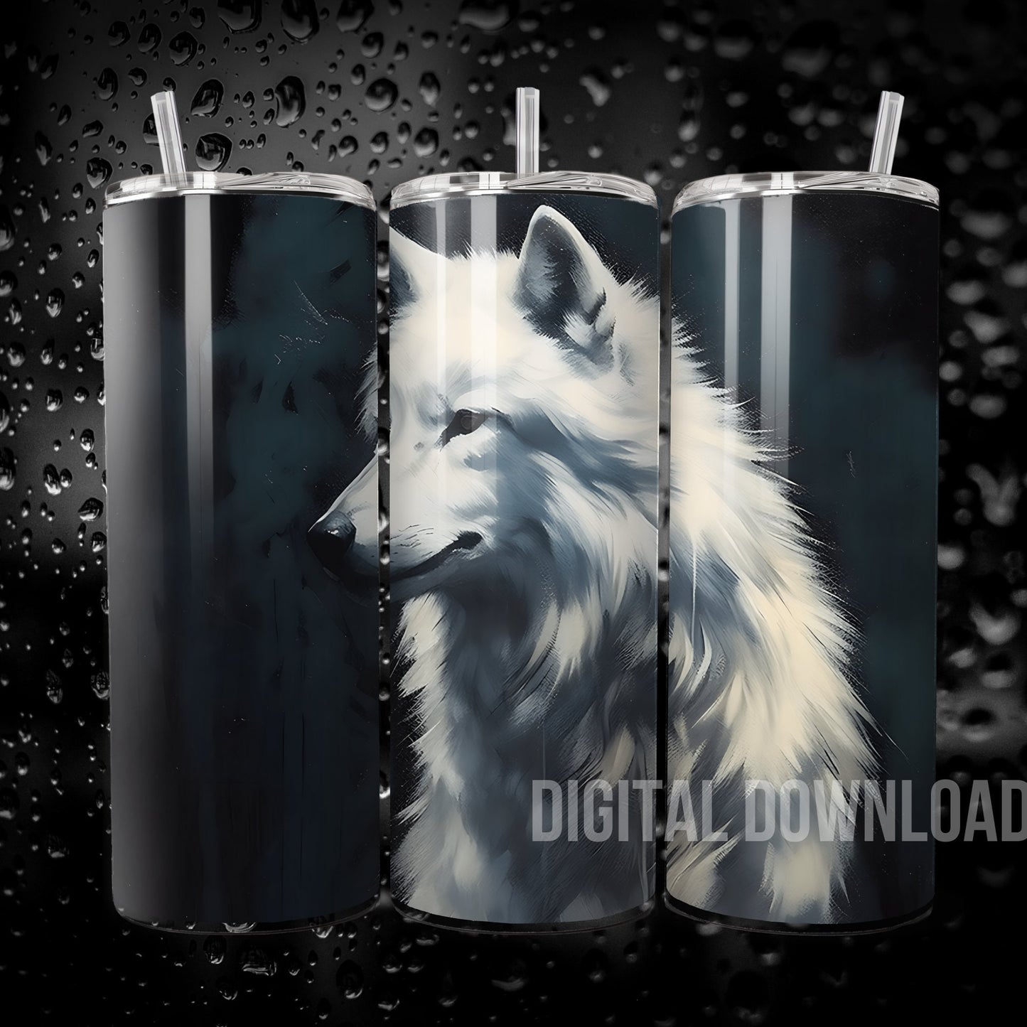 Art by Wolves, White Greenland Wolf Download Digital PNG file